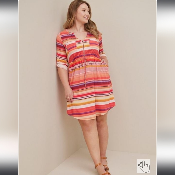torrid Dresses & Skirts - NWT Torrid Zip Front Challis Dress 0X